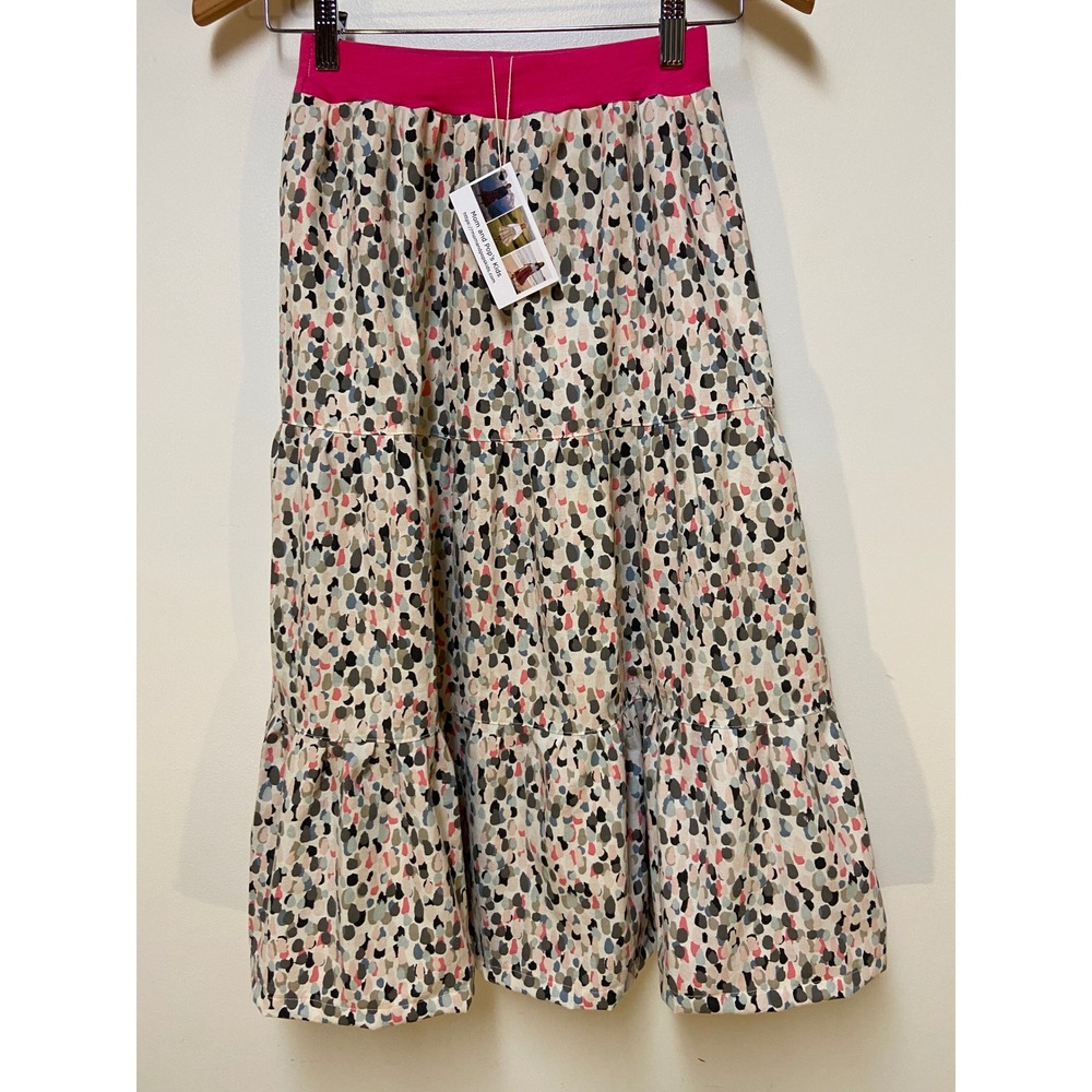 Girls Maxi Mom and Pop's Kids Skirt Size 10/12 Multi-Color Upcycled Handmade